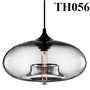 Đèn thả thủy tinh trắng TH056, E27 x 1, KT(mm): 280 x 150